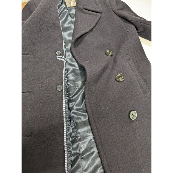 J.Crew Peacoat Women Size 00 Stadium Cloth Wool Blend Double Breasted Nautical - Picture 14 of 16